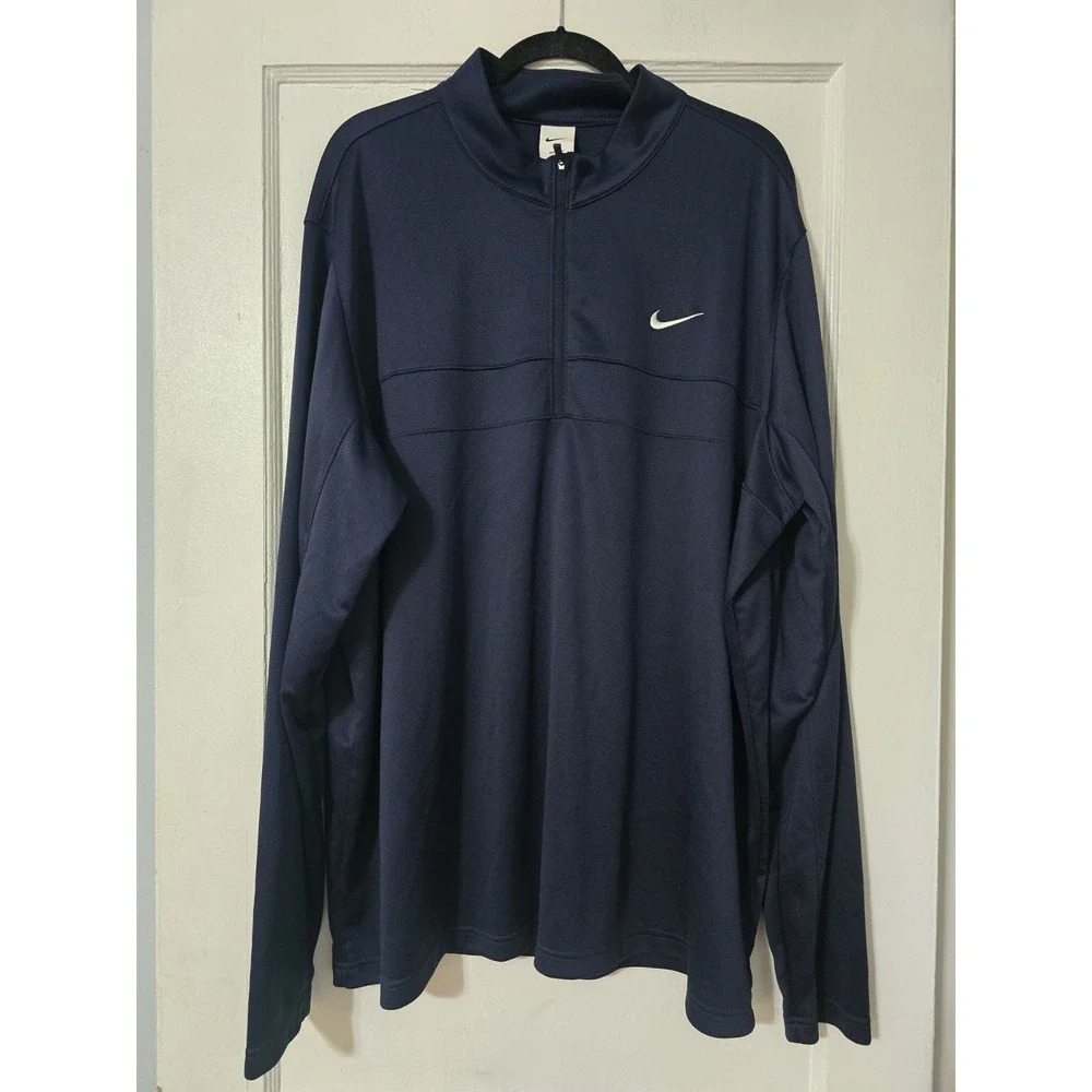 Nike Men's Half Zip Golf Pullover Lightweight 3XL Navy Blue